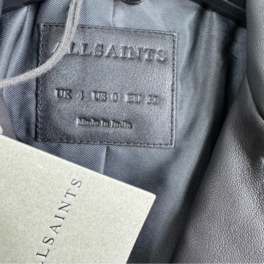 All Saints Dalby Biker Lamb Leather jacket - Picture 8 of 8